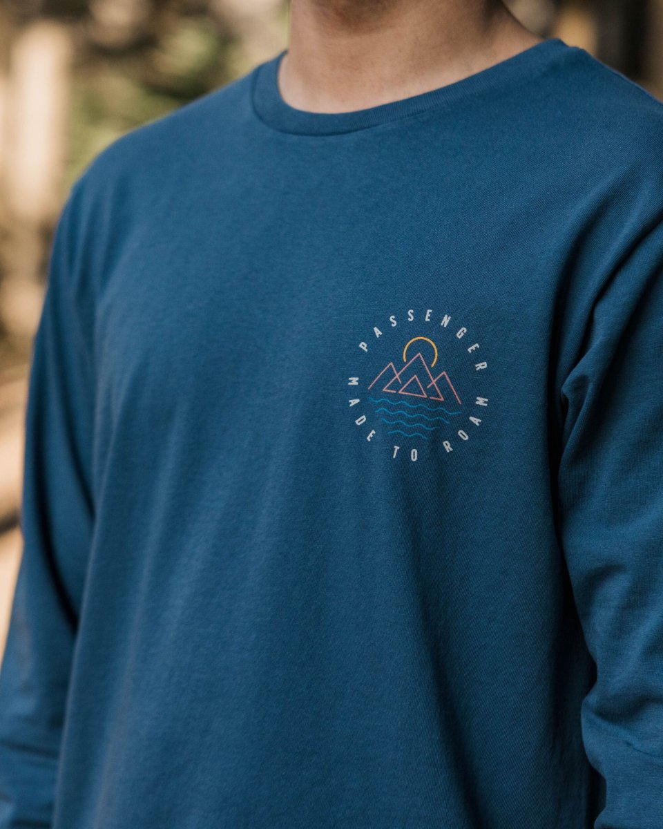 T-shirt manches longues recyclé Escapism - Denim foncé – Image 4