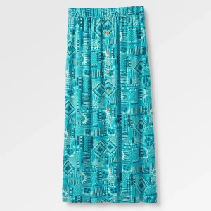 Jupe Hannah - Patchwork Bleu Piscine Vintage