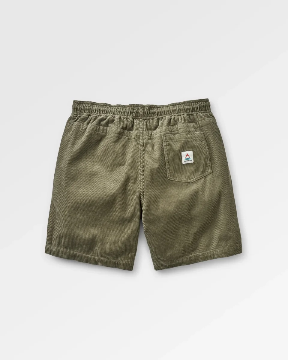 Short en Coton Côtelé Drifter - Olive Poussiéreux – Image 3