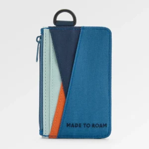 Porte-cartes recyclé Mountain - bleu marine intense/surf spray/bleu clair