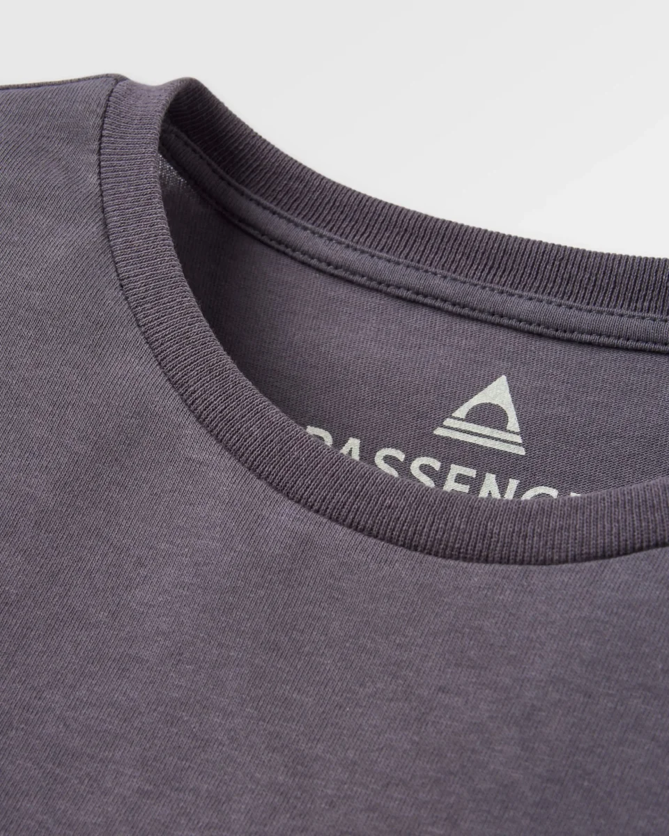 T-shirt manches longues recyclé Waves & Trees - Charcoal – Image 7