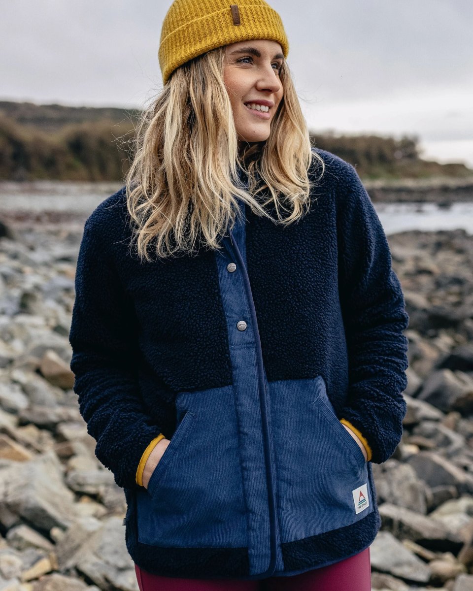 Polaire en Sherpa Doublée de Coton Recyclé Clover - Bleu Marine Foncé – Image 3