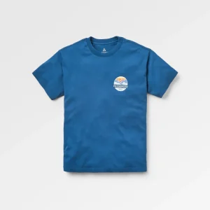 T-shirt décontracté en coton recyclé coupe ample - Denim foncé