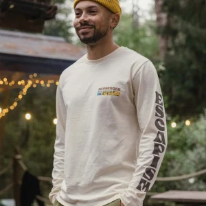 T-shirt manches longues en coton recyclé Patches - Birch