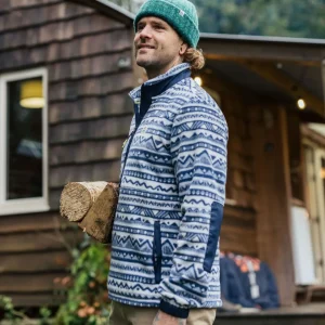 Ebb Polaire Recyclé - Mountain Geo Gris Bleu