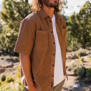 Chemise à Manches Courtes en Coton Côtelé Backcountry - Caramel