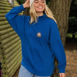 Top Col Roulé Flourish - Bleu Vrai