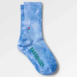 Chaussettes bio mi-épaisseur - Tie Dye Cornflower