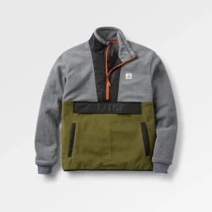 Polaire Recyclée Sans Capuche Woodland - Gris Chiné/Kaki