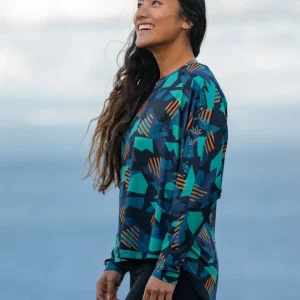 Hatha Recycled Active Top - Deep Navy Camo