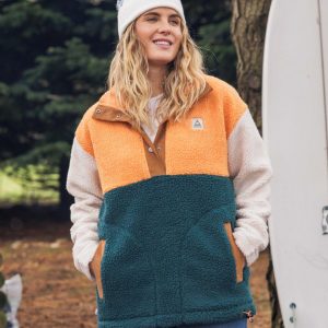 Polaire à Poils Longs en Sherpa Recyclée Create - Méditerranéen