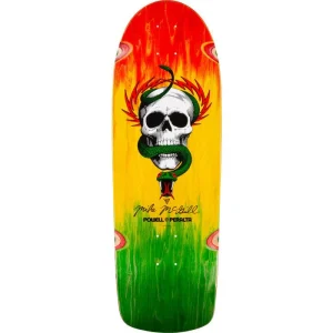 Powell Peralta Mike McGill Skull & Snake Skateboard Deck Rasta Fade - 10 x 30.125