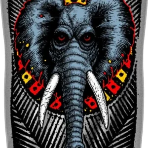 Powell Peralta Mike Vallely Elephant Reissue Skateboard Deck Silver Foil - 9.85 x 30
