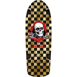 Powell Peralta OG Ripper Checker Reissue Skateboard Deck Gold Foil - 10 x 30