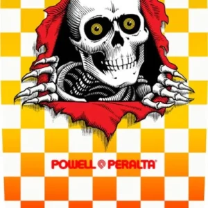 Powell Peralta OG Ripper Skateboard Deck Checker Multi Color- 10 x 30