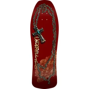 Powell Peralta Ray Underhill Cross Reissue Skateboard Deck Burgundy/Gold Foil - 9.9 x 31.5