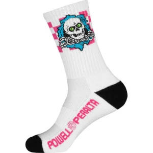 Powell Peralta Ripper Cotton Socks Checker Blue/Pink/White