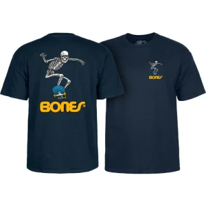 Powell Peralta Skateboard Skeleton 2 T-Shirt Navy