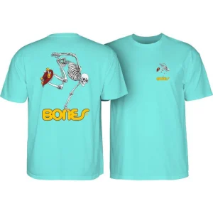 Powell Peralta Skateboarding Skeleton T-shirt - Celadon