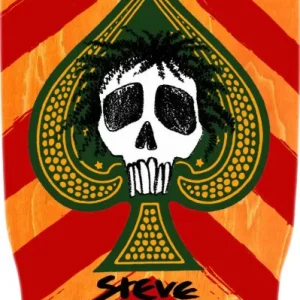 Powell Peralta Steadham Skull & Spade Reissue Skateboard Deck Orange Stain - 10.00 X 30.125