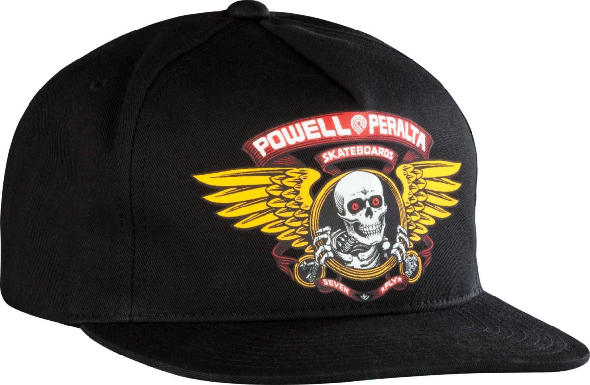 Powell Peralta Winged Ripper Snap Back Cap Black