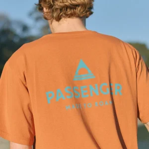 T-shirt en Coton Recyclé Passenger - Orange Coucher de Soleil