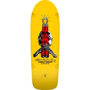 Powell Peralta Skull & Nunchucks Bruce Lee Collab Skateboard Deck Yellow - 10 x 30