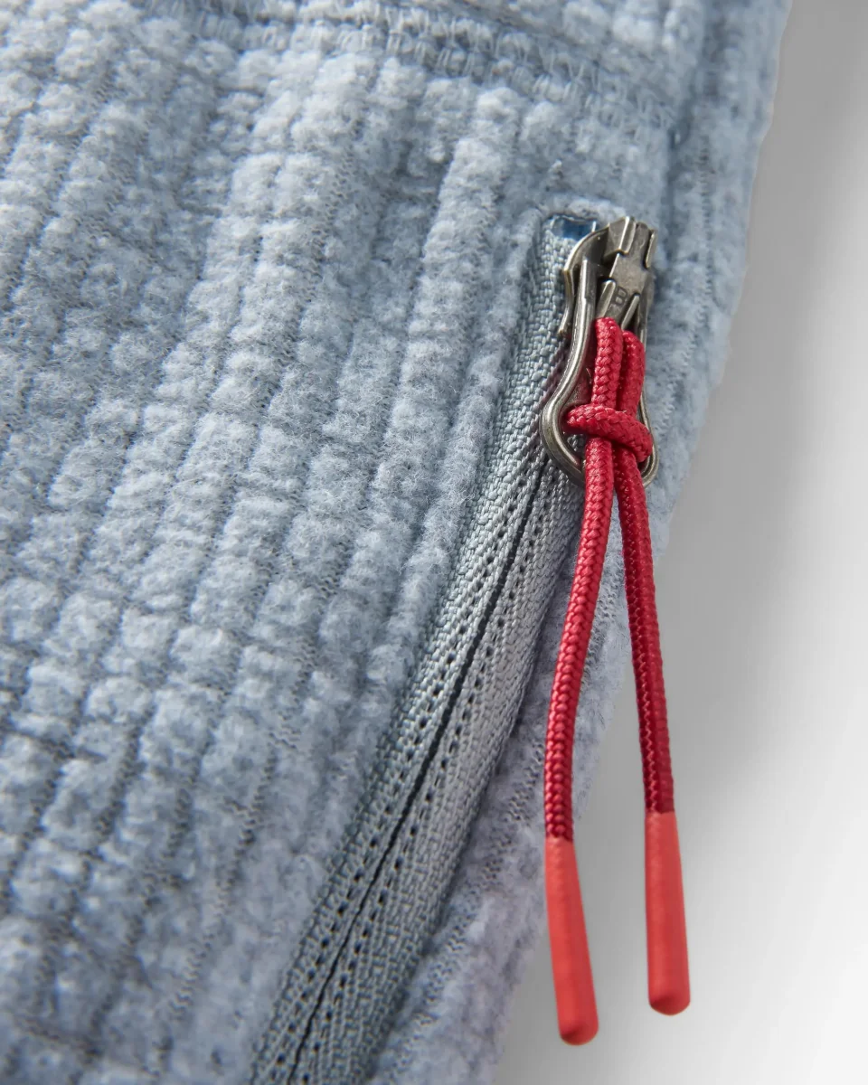 Sweat à Capuche en Polaire Recyclée à Carreaux Point - Gris Marl – Image 7