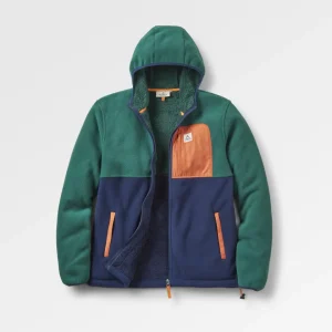 Polaire Recyclée à Capuche Loch - Fôret Tropicale/Bleu Marine