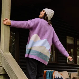 Cardigan Tricoté Recyclé Vista - Rhubarbe