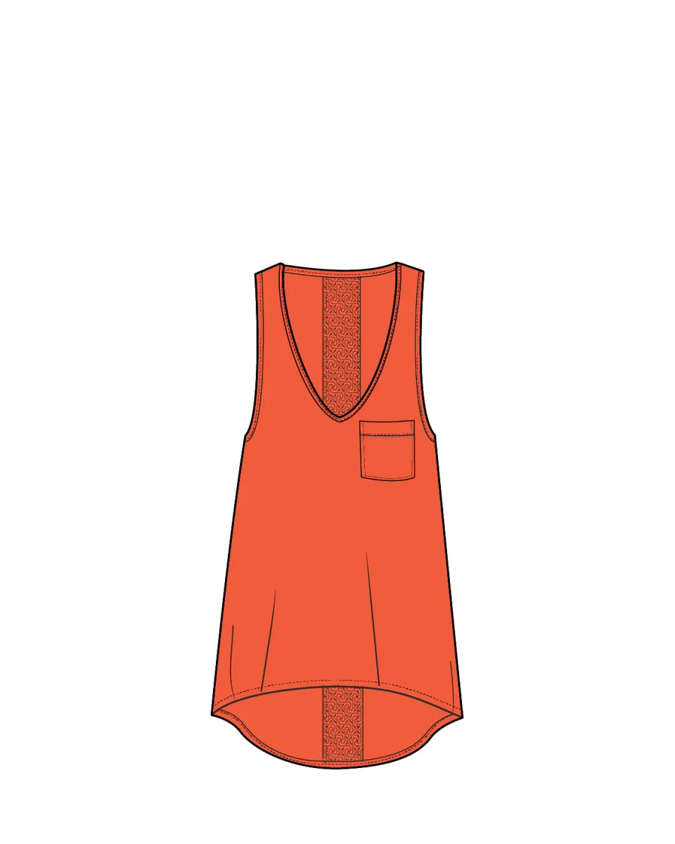 Haut en Coton Recyclé Rivergate - Ember Orange – Image 9