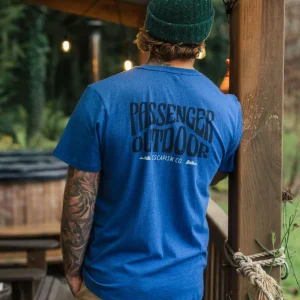 T-shirt en Coton Bio Yuca - Bleu Azur Marl