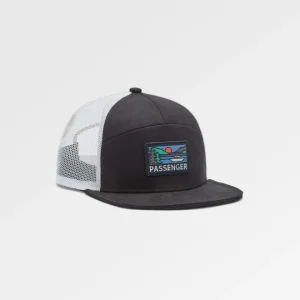 Casquette Trucker 7 Panneaux en Coton Bio Roamer - Noir