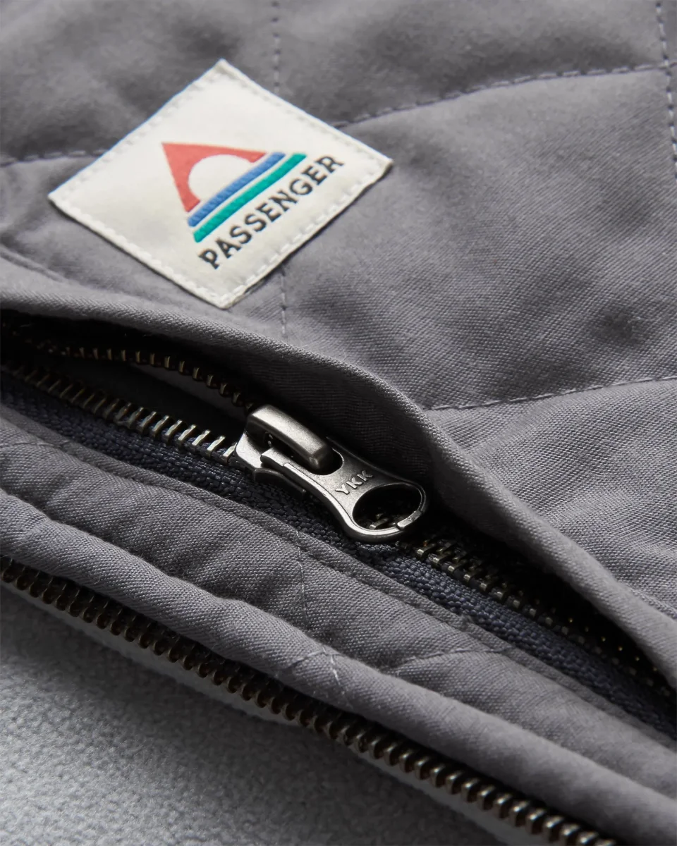 Hoodie à capuche zippé en coton bio - Charcoal Marl – Image 2