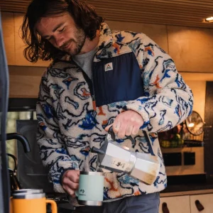 Fleece Sherpa Recyclé Offroad 1/2 Zip - Abstract Strata Multi