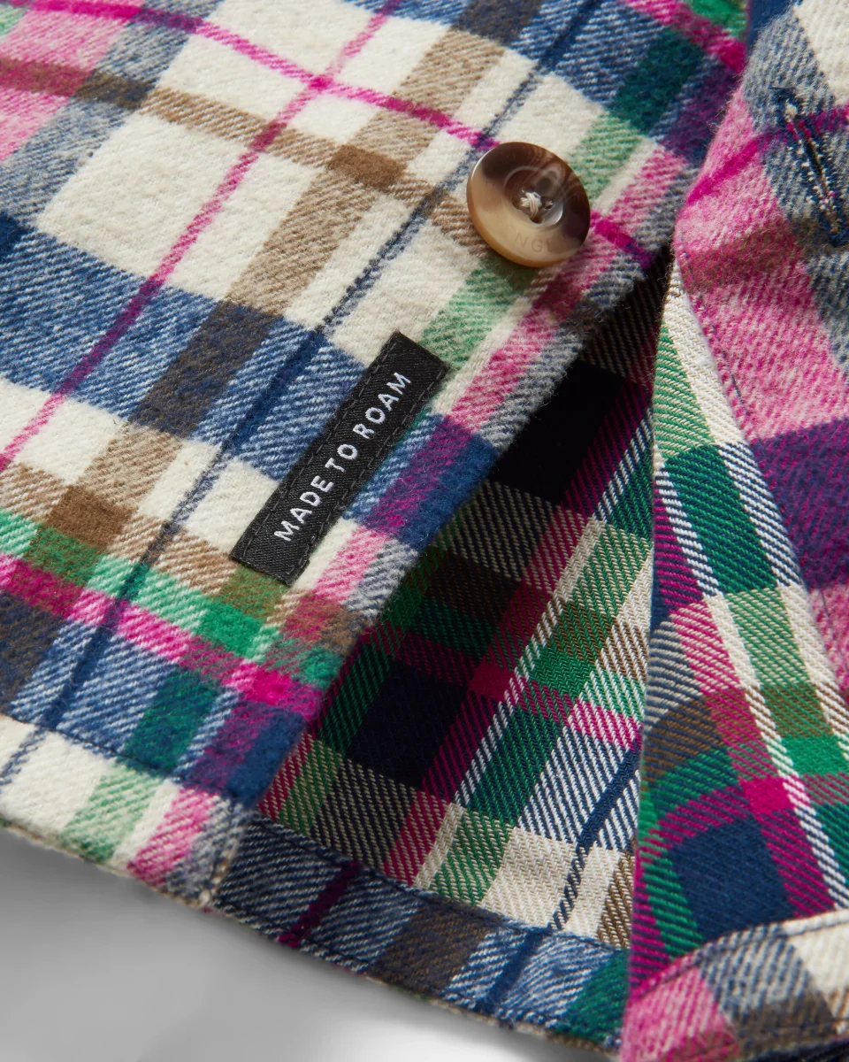 Surchemise Lourd en Coton Bio Rustique - Carreaux Blanc Cassé – Image 6