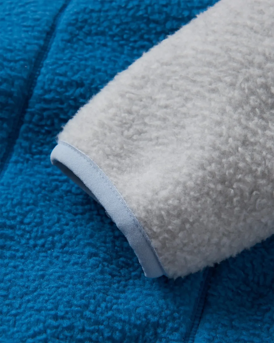 Polaire Recyclée en Sherpa à Fermeture Éclair 1/2 Maine 2.0 - Blue Steel – Image 8