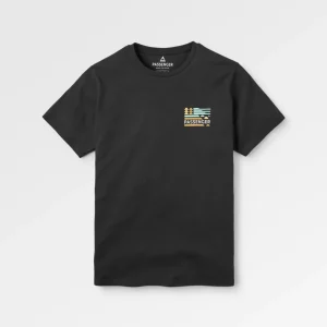 T-shirt en coton bio avec découpe - Noir