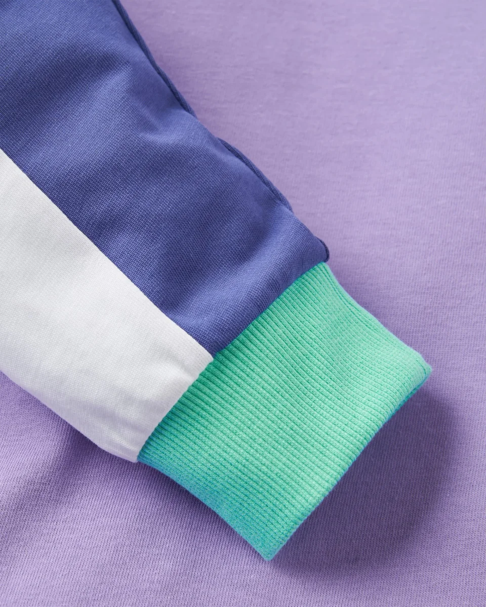 T-Shirt à Manches Longues en Coton Bio Easy Days - Violet Rétro – Image 8