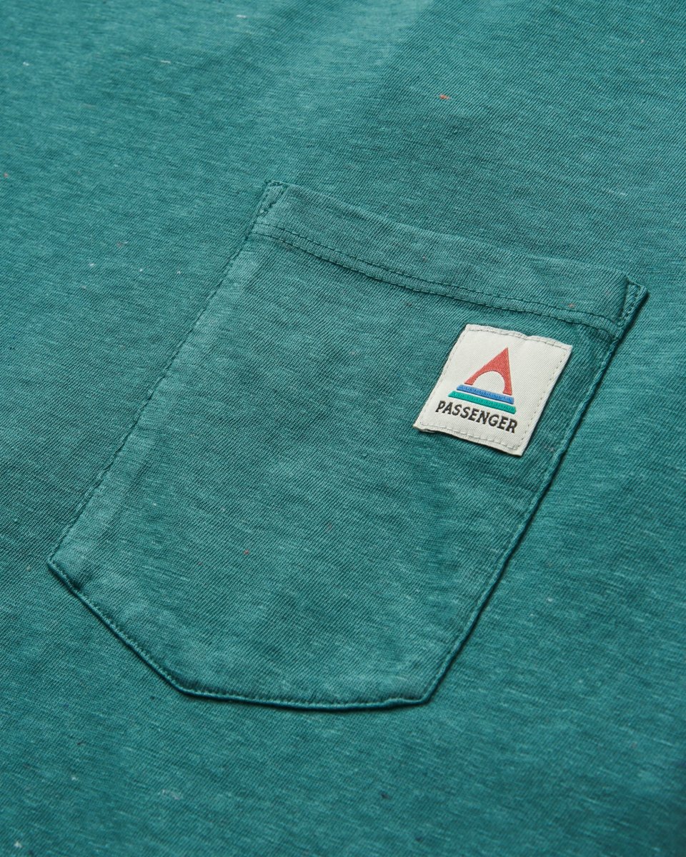 T-shirt Recyclé Décontracté Heritage - Océan Profond Chiné – Image 2