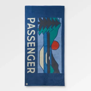 Serviette de Plage en Coton Bio Tideline - Denim Foncé