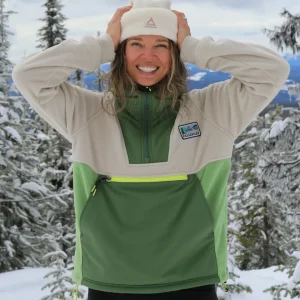 Polaire à Capuche Recyclée Alexander - Feather/Wild Green