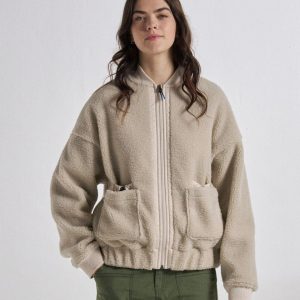 Polaire en Sherpa Recyclé Lucia - Blanc Vintage