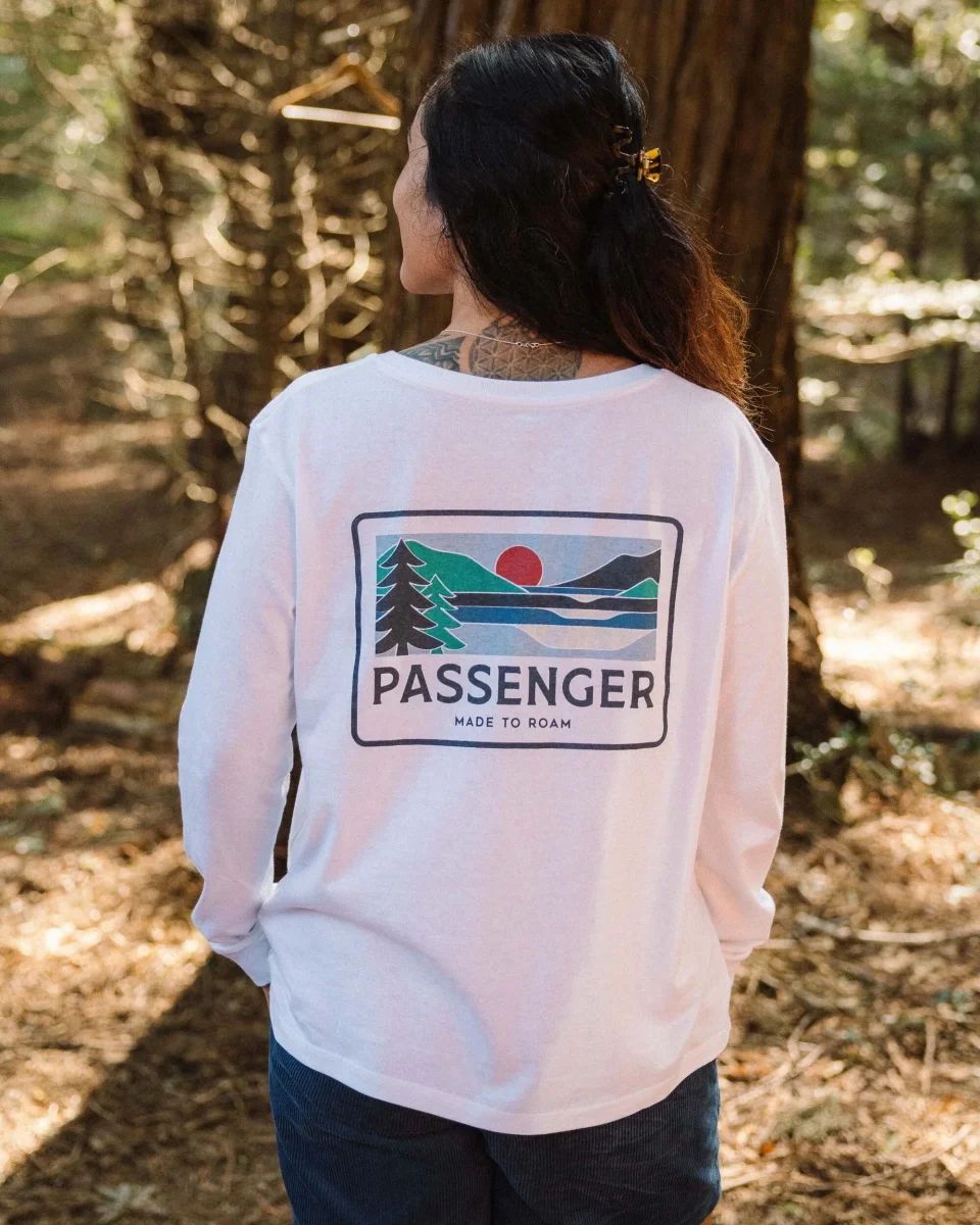 T-shirt Recyclé à Manches Longues Scape - Blanc