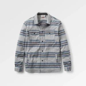 Chemise en polaire recyclée Maple - Rayures gris acier