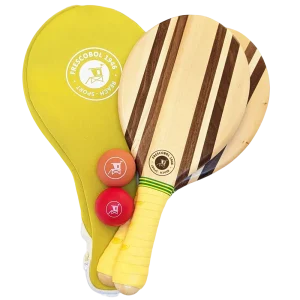 set-raquette-de-plage-brazilianedition.pngv1676570132 Frescobol Set de Raquettes de plage en bois - Brazilian Edition