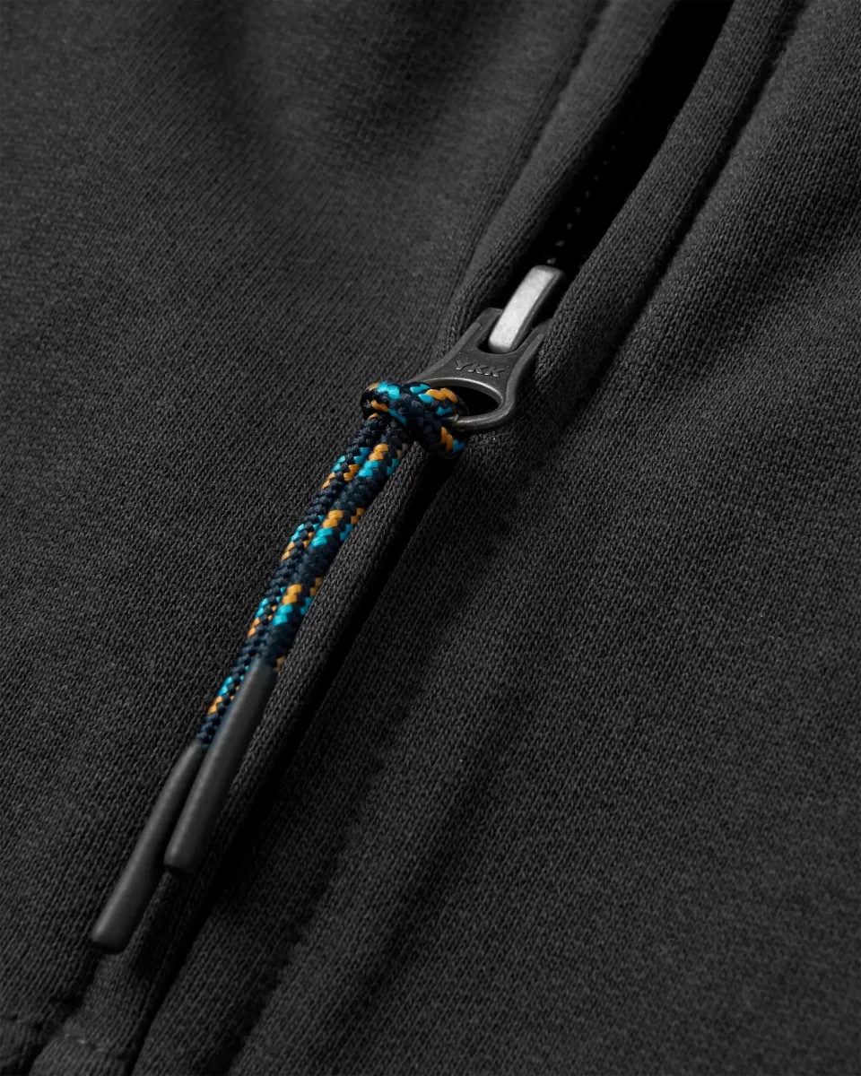 Hoodie à capuche zippé en coton recyclé Heritage - Noir – Image 2