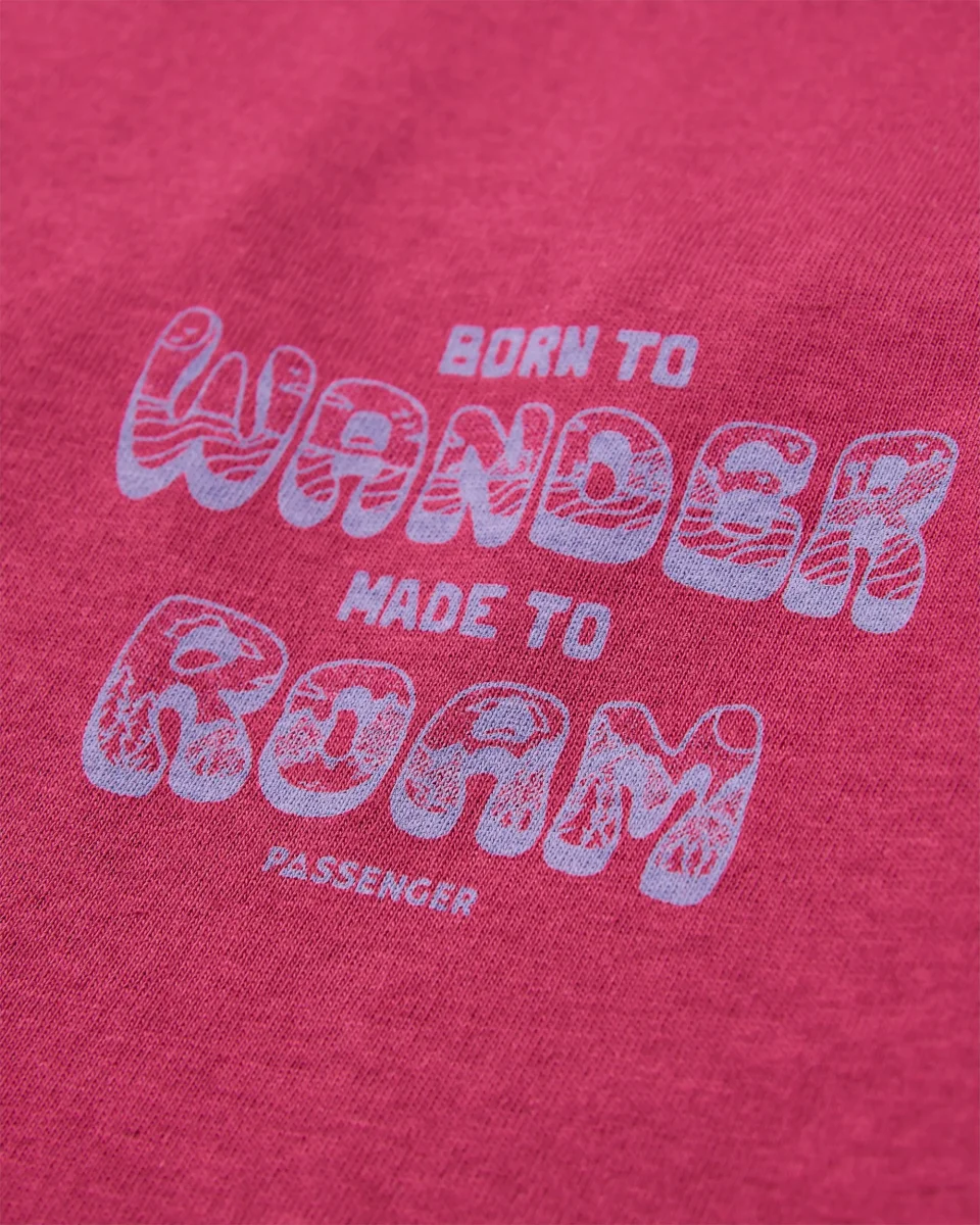 T-shirt à manches longues en coton recyclé Woodcut - Cranberry – Image 4