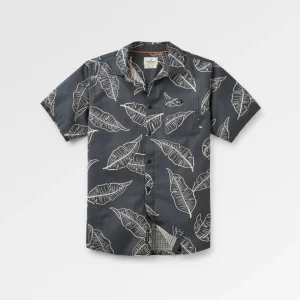 Chemise en Coton Bio Texturé Chill - Palm Faded Black