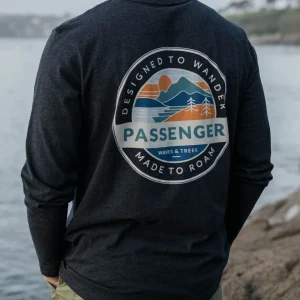 T-shirt à manches longues en coton bio Odyssey - gris ébène